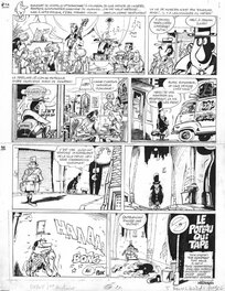 Marc Wasterlain - 1973 - Monsieur Bonhomme, "Le poteau qui tape" - Planche originale