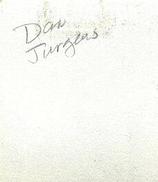 Jurgens signature on the back of the page