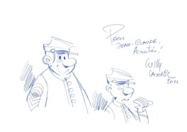 Willy Lambil - Blutch et et Chesterfield - Illustration originale