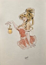Alessandro Barbucci - Ecko - Fourmille en mère Noel - Original Illustration