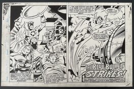 David Wenzel - NAMOR CAPTAIN AMERICA. INVADERS #11 (SUPER SPIDER-MAN AND THE TITANS #219)  Original Splash Page Marvel Comics 1977 - Planche originale