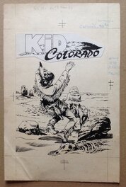 La Couverture Originale du Kid Colorado 19 Le Duel ! .. au format entier de 16,5 X 25 Cm , Éo Bd Petit Format S.E.R 1957