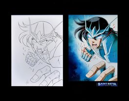 Jérôme Alquié - Chevaliers Zodiaque - Shiryu - Planche originale