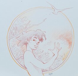 Frank Pé - L’envol - Manon Zoo - A3 - Original Illustration