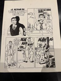 Serge Clerc - Serge clerc le dessinateur espion superbe planche originale planche no 1 - Planche originale