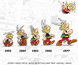 Evolution du personnage "Astérix"