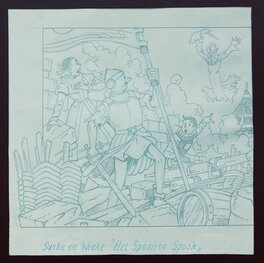 Eduard De Rop - Suske en Wiske / Bob et Bobette - Het Spaanse Spook - Planche originale