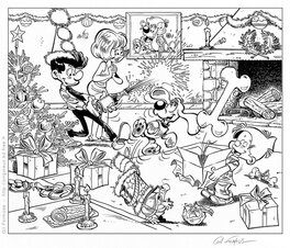 Gil Formosa - Boule et BILL Noel - Original Illustration