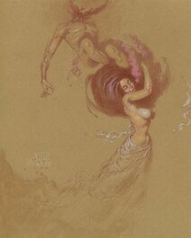 Craig Elliott - Devil defeated by Love - Original Illustration