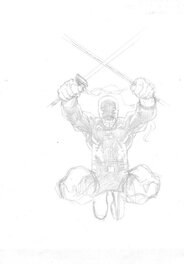Joe Quesada - Daredevil Wizard Magazine Cover Prelim - Illustration originale