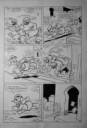 Giovan Battista Carpi - Paperino e il muro del riso, parte seconda. - Illustration originale