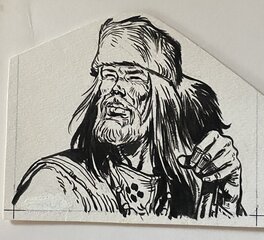 Derib - Derib, illustration originale, portrait de Buddy Longway. - Illustration originale