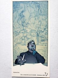 Ex-Libris offset ON A MARCHE SUR LA BULLES   AMIENS 2011  10 x 20