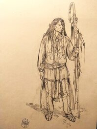 Michel Blanc-Dumont - Illustration indien - Illustration originale