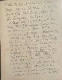 Gus Bofa - Lettre autographe de 4 pages - Original art