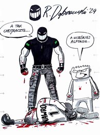 Ryszard Dąbrowski - Le liquidateur rencontre Nawrocki, le candidat d'extrême droite à la présidentielle 2025 - Original art