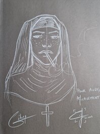 Dédicace de Galland dans l'élixir de Dieu tome 2
