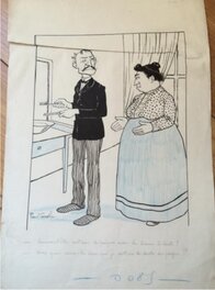 Paul Varelli - Le peigne (Dentiste) - Illustration originale