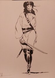 Stefano Carloni - Barbe rouge - Illustration originale