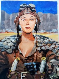 Michel Faure - LA COMBATTANTE   couleur directe - Illustration originale