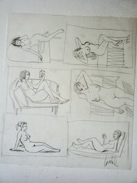 Loustal - études préparatoires - Œuvre originale