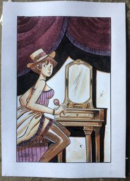 Xavier Fourquemin - Molly et le miroir - Original Illustration