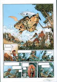 GUTH Claude - Bleus colorié d'une planche de Lanfeust - Color guide