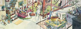 Anne Montel - En cuisine - Original Illustration