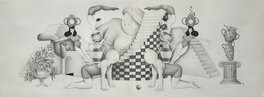 Pierre Poux - Exploration - Original Illustration