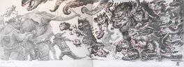Armel Gaulme - La guerre des monstres - Original Illustration