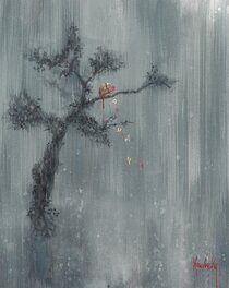 Le Singe qui Aimait les Fleurs - Illustration originale