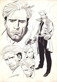 Claudio Castellini - Nathan Never [model sheet, promotional poster] - Original Illustration