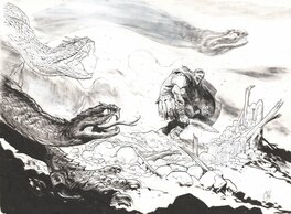 Ronan Toulhoat - L'hydre - Daemon - Illustration originale