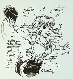François Walthéry - Natacha avec Chapeau - Comic Strip