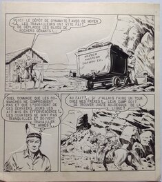 Fergal (Gallieno Ferri - Atelier Chott) Kid Colorado Planche Originale 11 Mine Cheval ,petit format RANCHO SPECIAL 13 Bd 1958