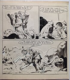 Fergal (Gallieno Ferri - Atelier Chott) Kid Colorado Planche Originale 16 Cow Boy Puma ,petit format RANCHO SPECIAL 13 Bd 1958
