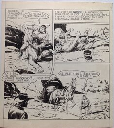 Fergal (Gallieno Ferri - Atelier Chott) Kid Colorado Planche Originale 17 Cow Boy Puma ,petit format RANCHO SPECIAL 13 Bd 1958