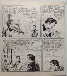 Fergal (Gallieno Ferri - Atelier Chott) Kid Colorado Planche Originale 9 Wisky .. Londres,petit format RANCHO SPECIAL 13 Bd 1958