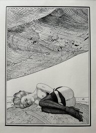 Moebius - Ewa desert - Illustration originale
