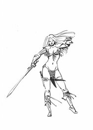 Minck Oosterveer - Red Sonja - Illustration originale