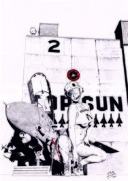 Thib - Top gun - Illustration originale