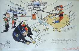 Maurice Julhès - Taureau - Illustration originale