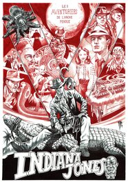 Philippe Bringel - Indiana Jones " Les aventuriers de ...." - Original Illustration