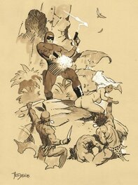 Mike Hoffman - The Phantom Strikes - Original Illustration