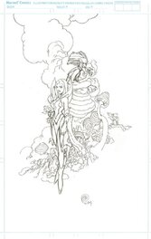 Chris Bachalo - Wanted Pin Up Finished Pencils - Original Illustration