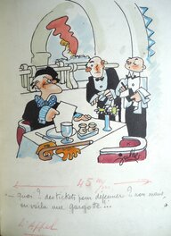 Maurice Julhès - Gargotte - Illustration originale