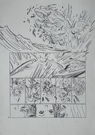 Verso de la planche, avec le travail préalable au lavis Verso de la planche, avec le travail préalable au lavis