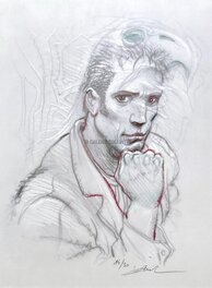 Enki Bilal - Portrait Horus - Réhaut original - Œuvre originale