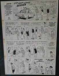 Pom - Pom, Piet Pienter en Bert Bibber, originele pagina uit Hypnosestralen uit 1985 - Comic Strip