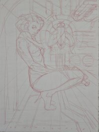 Adriano De Vincentiis - Space Girl - Original Illustration